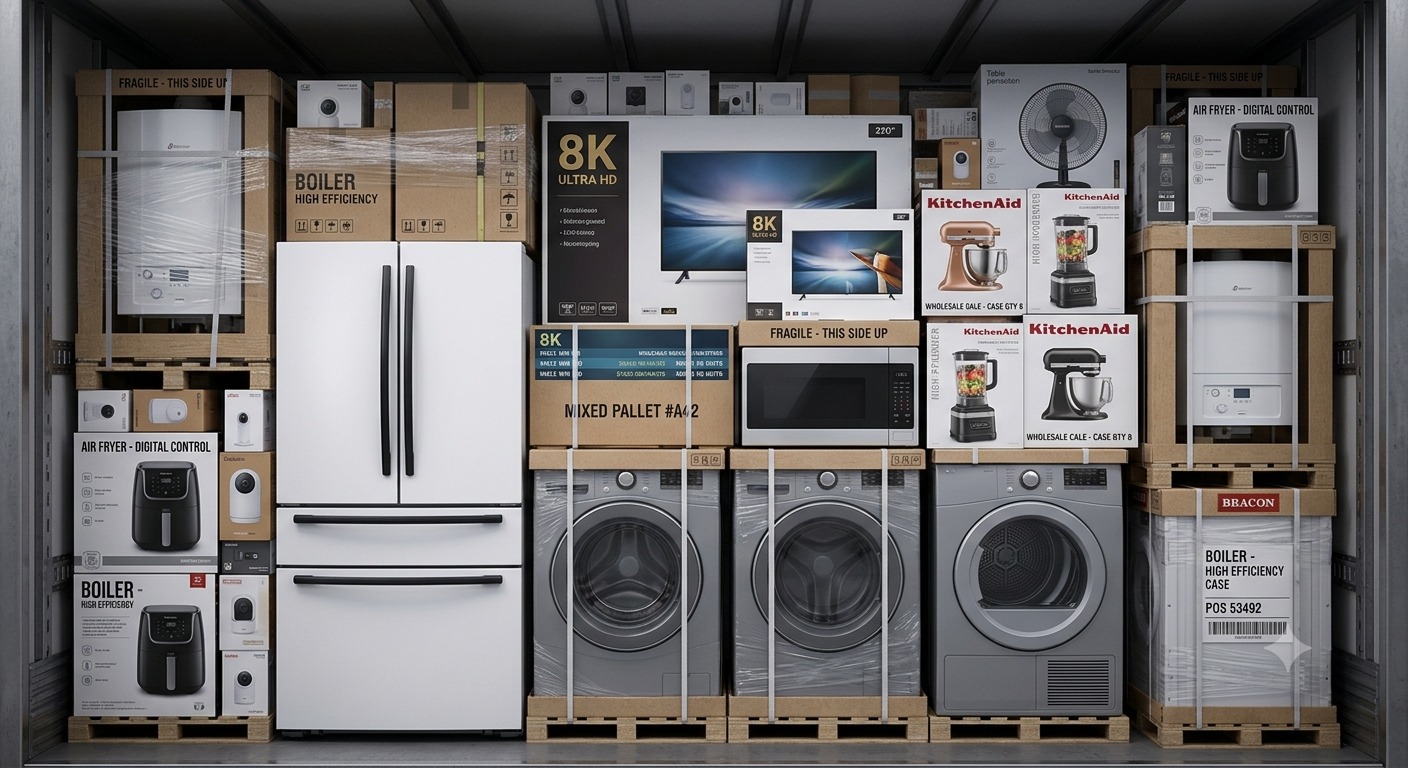 Modern kitchen appliances and consumer electronics